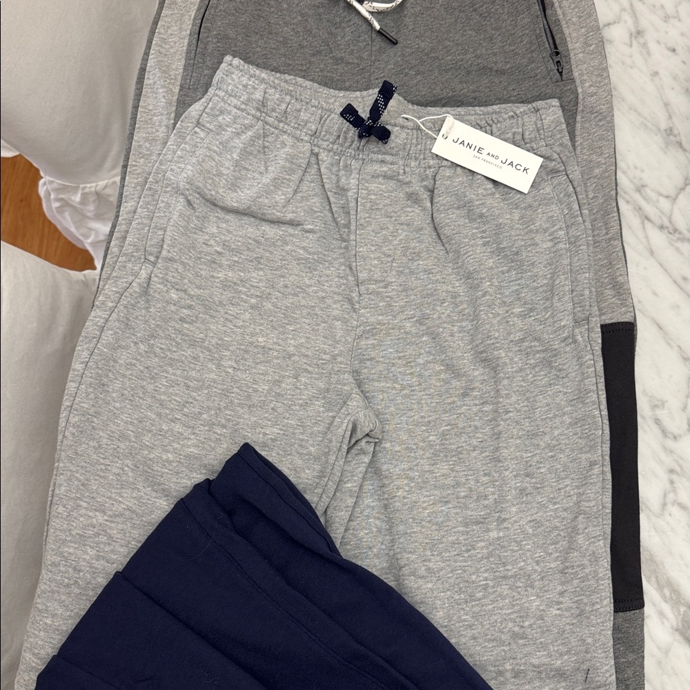 NWT JANIE&JACK Joggers. Each sold& posted sep. Sz 12. GRAY bundle4discounts